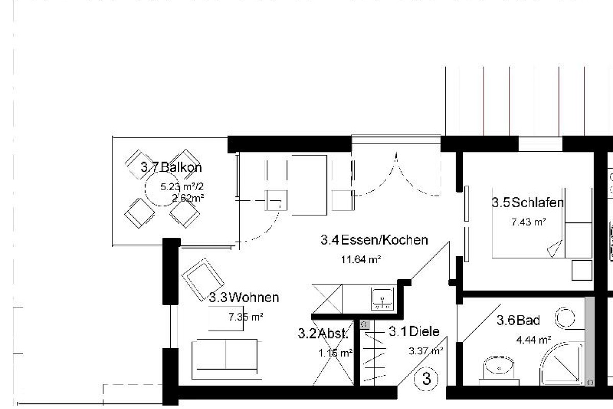 Ferienwohnung Strandläufer Scharbeutz - Grundriss